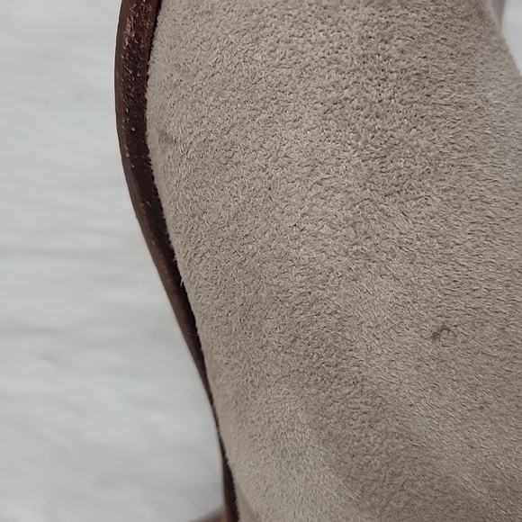 SAM EDELMAN Petty Taupe Suede Western Boho Preppy Zip Up Ankle Bootie Boots 10.5 - Picture 13 of 15